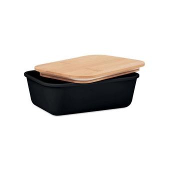 THURSDAY Lunch box with bamboo lid Black