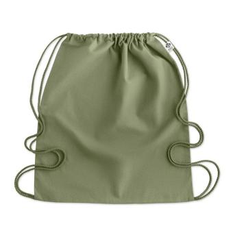 YUKI COLOUR Organic cotton drawstring bag Green