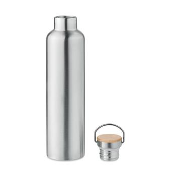 HELSINKI LARGE Double wall flask 1L Flat silver