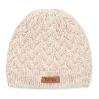 KATMAI Cable knit beanie in RPET Fawn