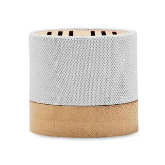 BOOL Bamboo RPET wireless speaker White