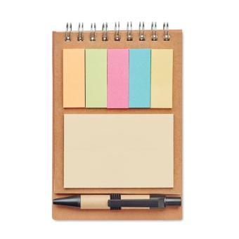 MULTIBOOK Notepad with pen and memo pad Fawn