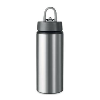 ATLANTA Aluminium bottle 600 ml Flat silver