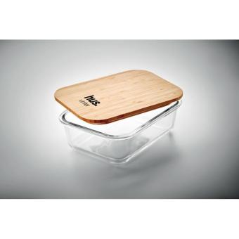 TUNDRA LUNCHBOX Lunchbox Glas mit Bambus Transparent