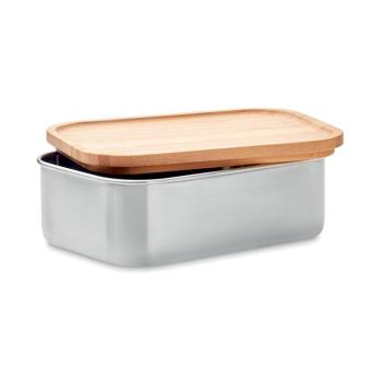 SAVANNA Lunchbox Edelstahl 600ml Holz