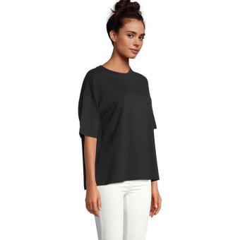 BOXY WOMEN T-SHIRT OVERSIZE, schwarz Schwarz | XS