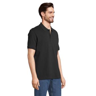 PEGASE Polo Organic 210g, black Black | XXS