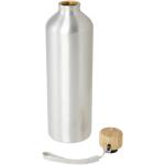 Malpeza 1L RCS-zertifizierte Wasserflasche aus recyceltem Aluminium Silber