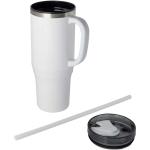 Melbourne 1200 ml RCS certified insulated tumbler with straw White