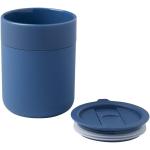 Java 330 ml ceramic tumbler with silicone wrap and plastic lid Aztec blue