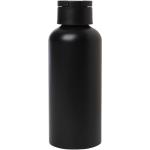 Trinity 600 ml RCS-zertifizierte Wasserflasche aus recyceltem Aluminium mit RPET-Deckel Schwarz