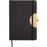 Laura A5 hard cover notebook and ballpoint pen gift set Black