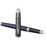 Hemisphere colour blocking fountain pen with palladium trim, blue Blue,black