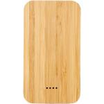 Future 6000 mAh bamboo/fabric wireless power bank, nature Nature,black