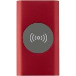 Juice 4000 mAh Type-C recycled aluminium wireless power bank Red