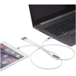 Versatile 5-1 recycled aluminium charging cable Silver