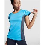 Shanghai short sleeve women's sports t-shirt, turquoise, dark lead Turquoise, dark lead | L