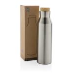 XD Collection Gaia RCS certified recycled stainless steel vacuum bottle Silver