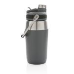 XD Collection 500ml Vakuum StainlessSteel Flasche mit Dual-Deckel-Funktion Grau