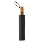 XD Collection Kaycey 21" AWARE™ RPET Acacia wood mini auto open umbrella Black