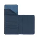 VINGA Baltimore RCS recycled polyester RFID passport cover Navy