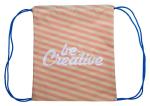 CreaDraw custom drawstring bag Blue/white