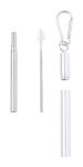 Jexor drinking straw set Silver