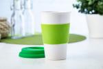 Soft Touch mug with silicone, white White, softgreen