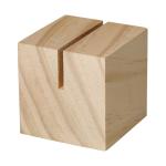 Wooden menu holder "Cube" Nature