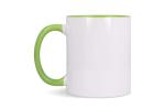 Mug subli Oslo colored inside & handle 300ml White/green