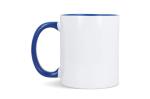 Mug subli Oslo colored inside & handle 300ml Blue/white