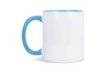 Mug subli Oslo colored inside & handle 300ml, lightblue Lightblue, offwhite