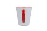 Mug subli Melbourne colored edge & handle 300ml White/red