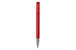 Ball pen Atlas transparent metal tip Transparent red