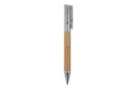 Metal ball pen and rollerball set bamboo in gift box Timber