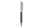 Metal ball pen and rollerball set walnut wood in gift box Timber