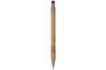 Ball pen bamboo and wheatstraw with stylus Red