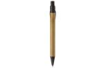 Bamboo pen with plastic leafclip Black