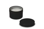 Scented candle recycled tin big Schwarz