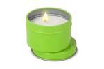 Scented candle recycled tin big Hellgrün