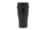 Double walled coffee mug metal 350ml Black