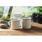 PLATEADO S Enamel sublimation mug 200ml White