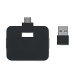 SQUARE-C 4 Port USB Hub Schwarz