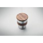 WALNUT Single wall tumbler 350 ml Flat silver