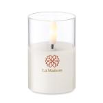 XANDLE LED wax candle in glass holder White