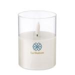 XANDLE+ LED wax candle in glass holder White