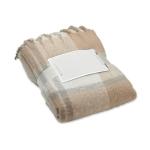 QUET Karierte Mohair-Decke Beige