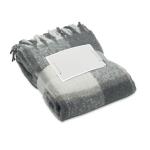 QUET Chequered mohair blanket Convoy grey