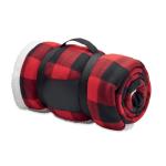 SHERMATT RPET sherpa fleece blanket Red