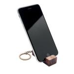 CODE Key ring with phone stand Timber